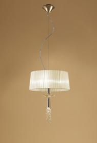 Tiffany French Gold-Cream Crystal Ceiling Lights Mantra Shaded Crystal Fittings
